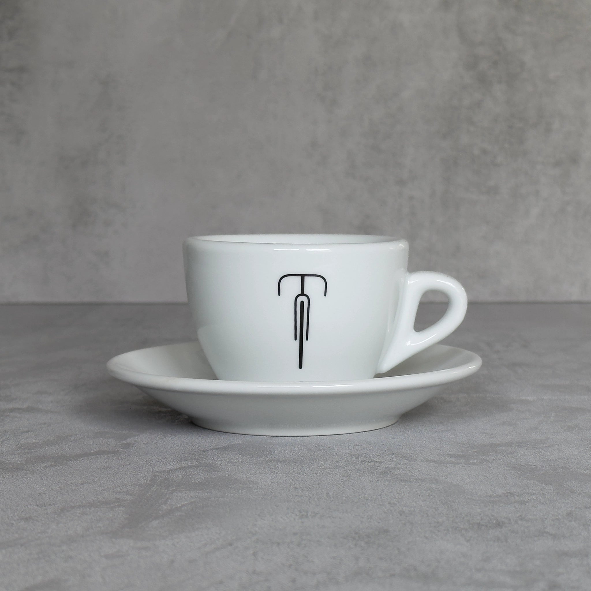 Cappuccino-Tasse mit Rennrad-Motiv Bike