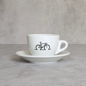 Cappuccino Tasse mit Rennrad-Motiv Bicycle