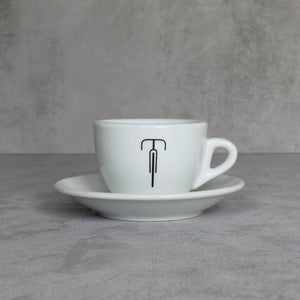 Cappuccino-Tasse mit Rennrad-Motiv Bike