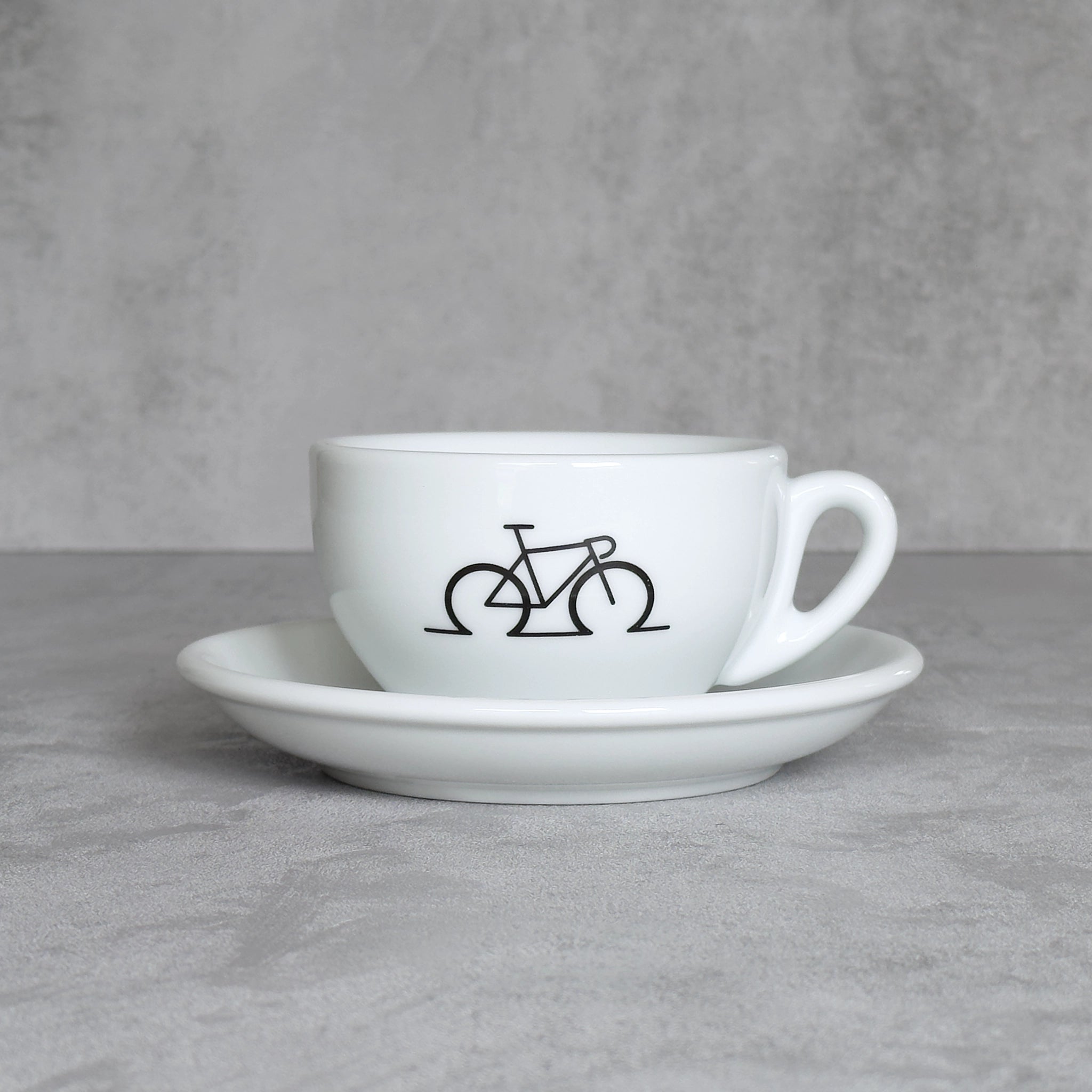 Cappuccino Grande Tasse mit Rennrad-Motiv Bicycle