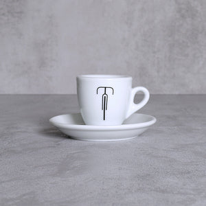 Espresso-Tasse mit Rennrad-Motiv