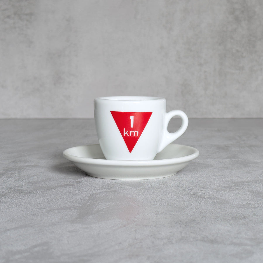 Espresso-Tasse mit Radsport-Motiv  Flamme Rouge