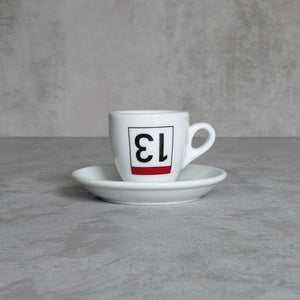 Espresso-Tasse mit Radsport-Print Lucky 13