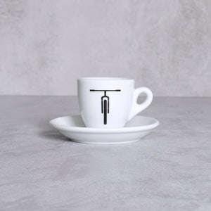 Espresso-Tasse mit Mountainbike-Motiv