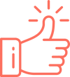 Icon: Zufriedenheitsgarantie Daumen hoch