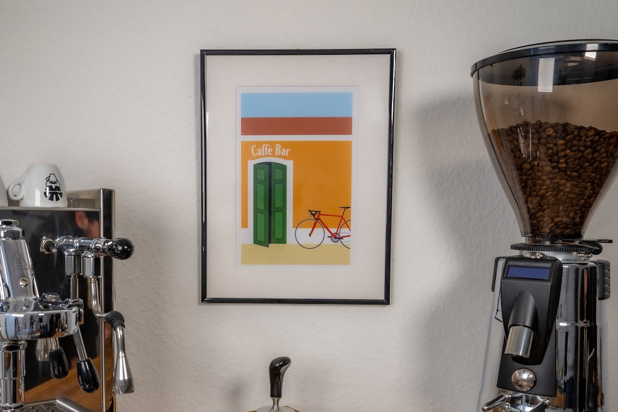 CYCLEBEAN Poster „Radsport Caffèbar" als Wanddekoration